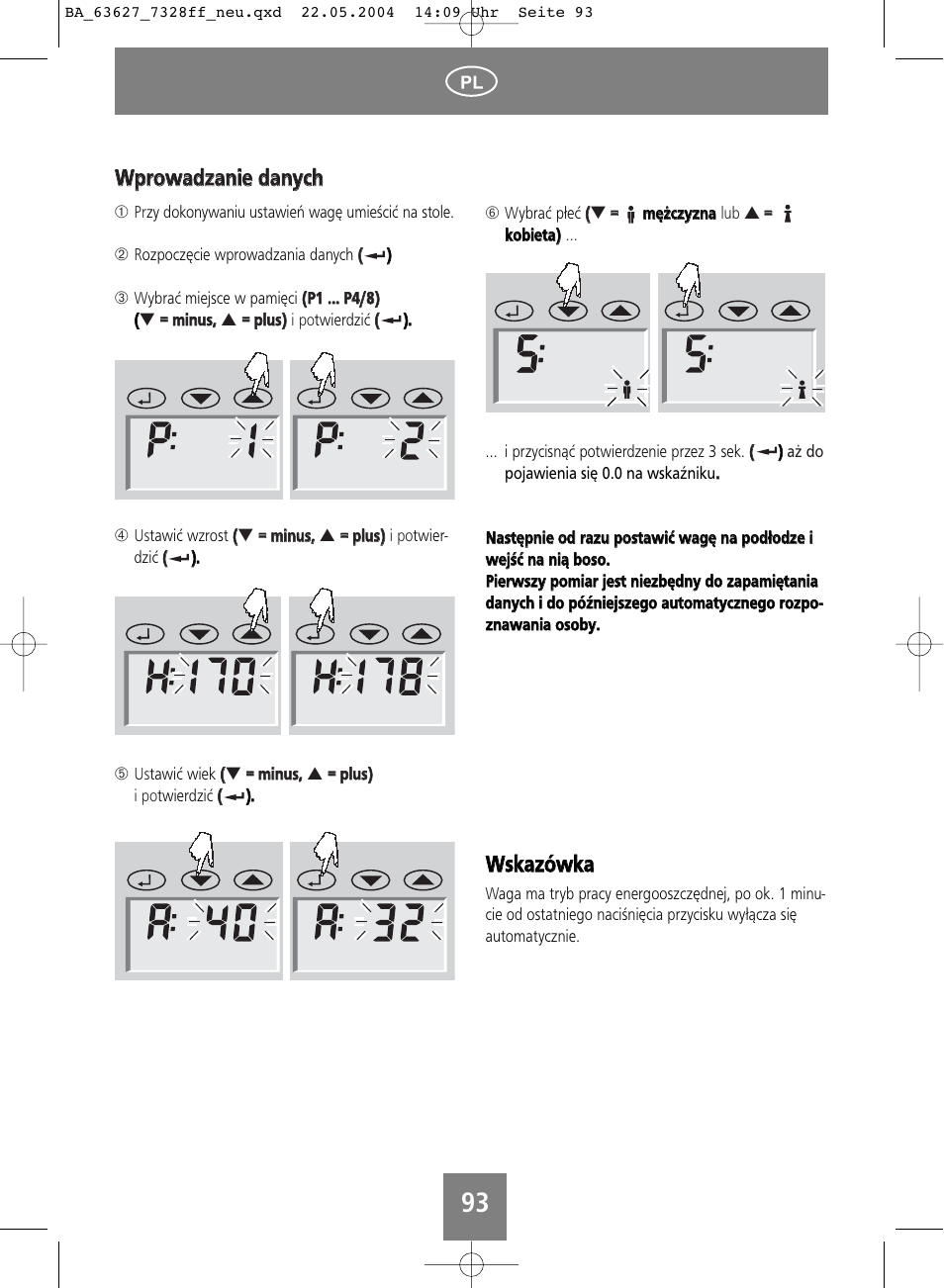 Wwsskkaazzó ów wkkaa, Wwp prro ow waad dzzaan niiee d daan nyycch h | SOEHNLE Body Balance Pacific User Manual | Page 93 / 148
