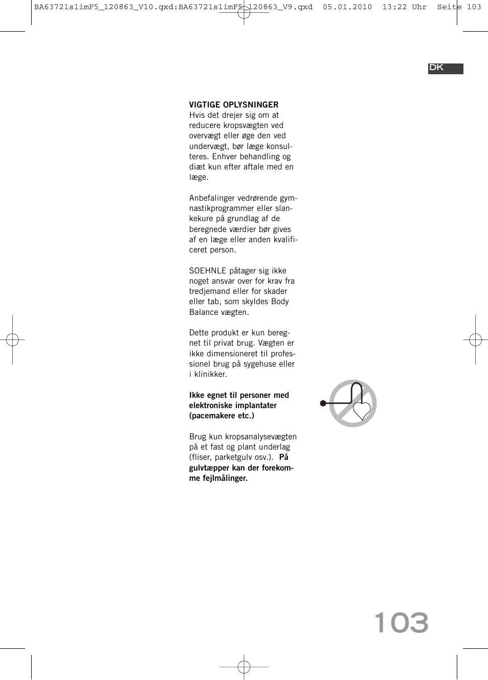 SOEHNLE Body Balance Slim F5 User Manual | Page 103 / 256
