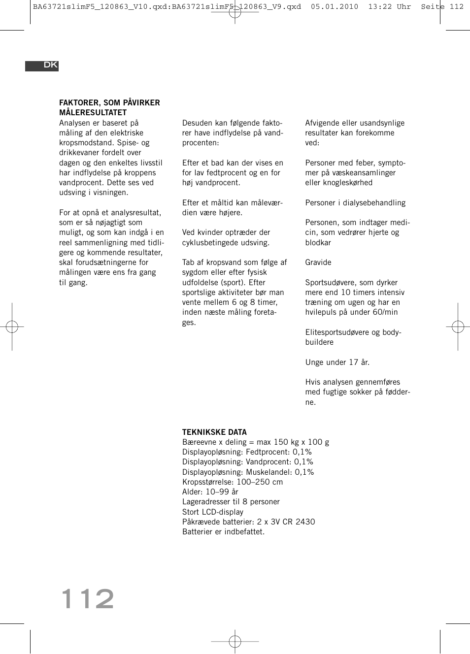 SOEHNLE Body Balance Slim F5 User Manual | Page 112 / 256