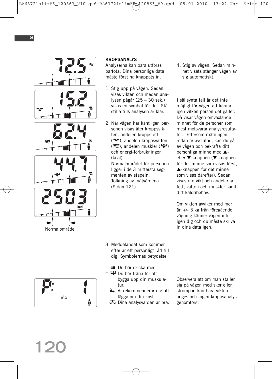 SOEHNLE Body Balance Slim F5 User Manual | Page 120 / 256