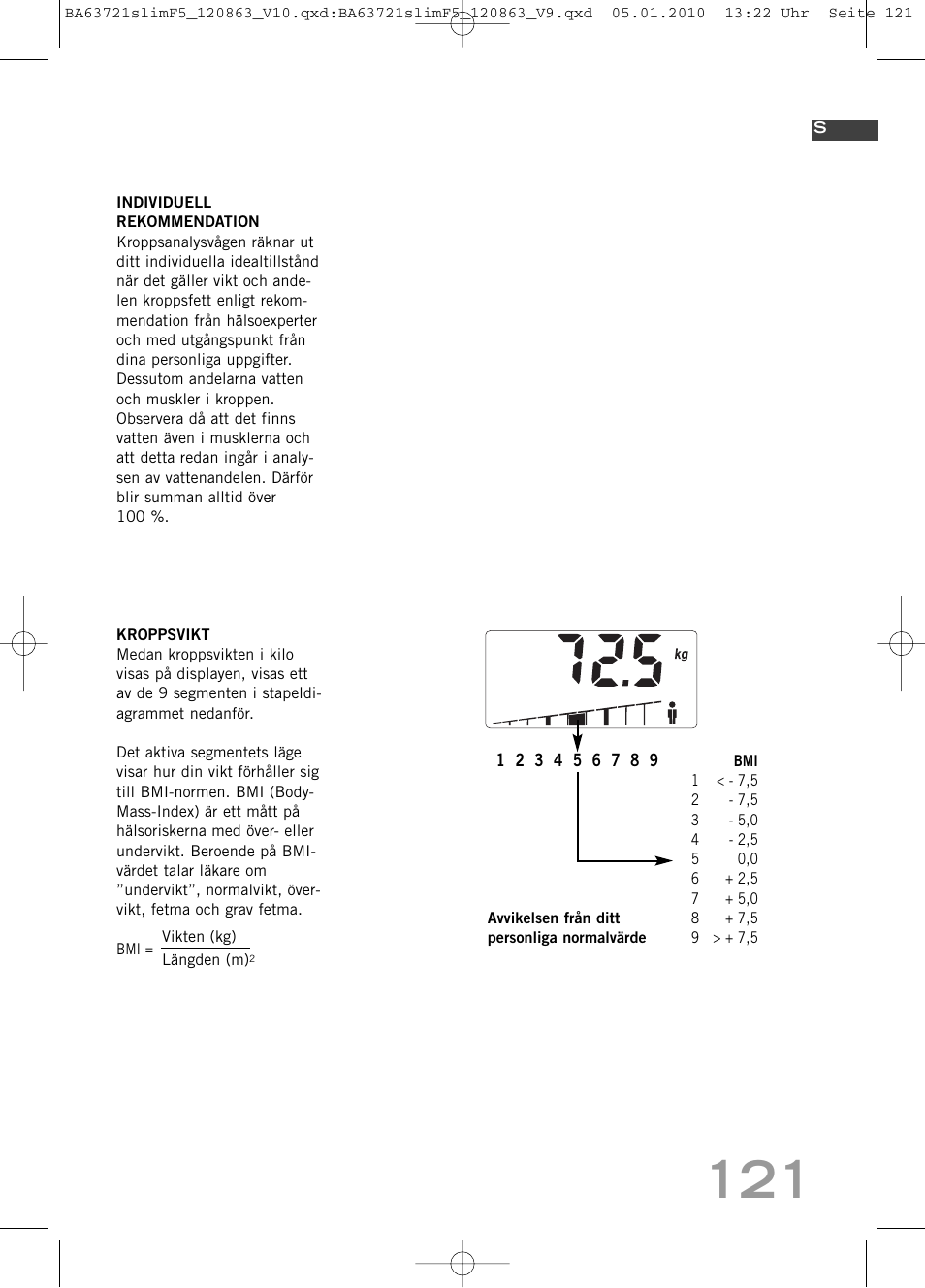 SOEHNLE Body Balance Slim F5 User Manual | Page 121 / 256