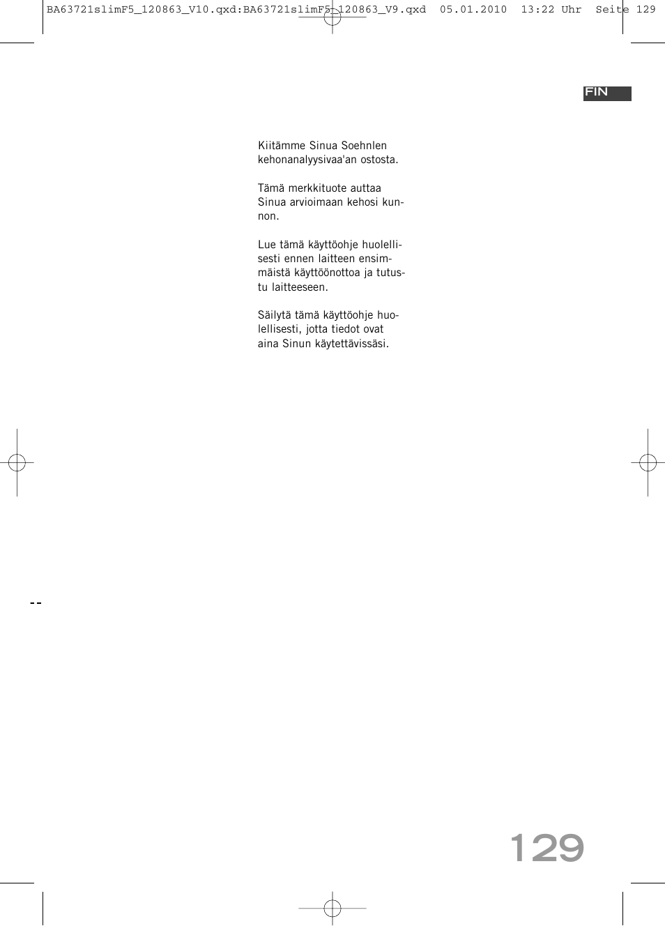 SOEHNLE Body Balance Slim F5 User Manual | Page 129 / 256