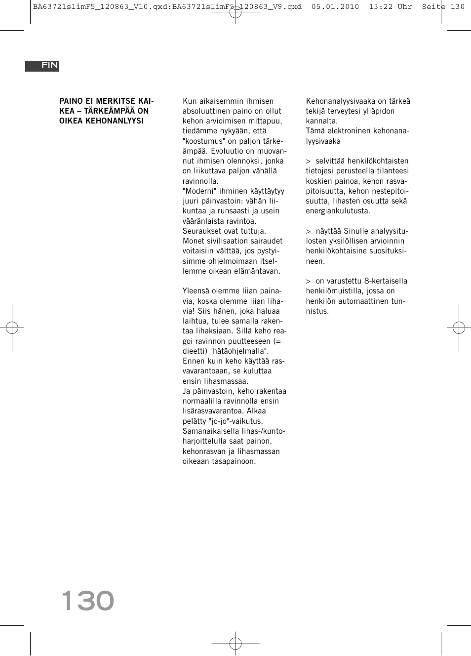 SOEHNLE Body Balance Slim F5 User Manual | Page 130 / 256