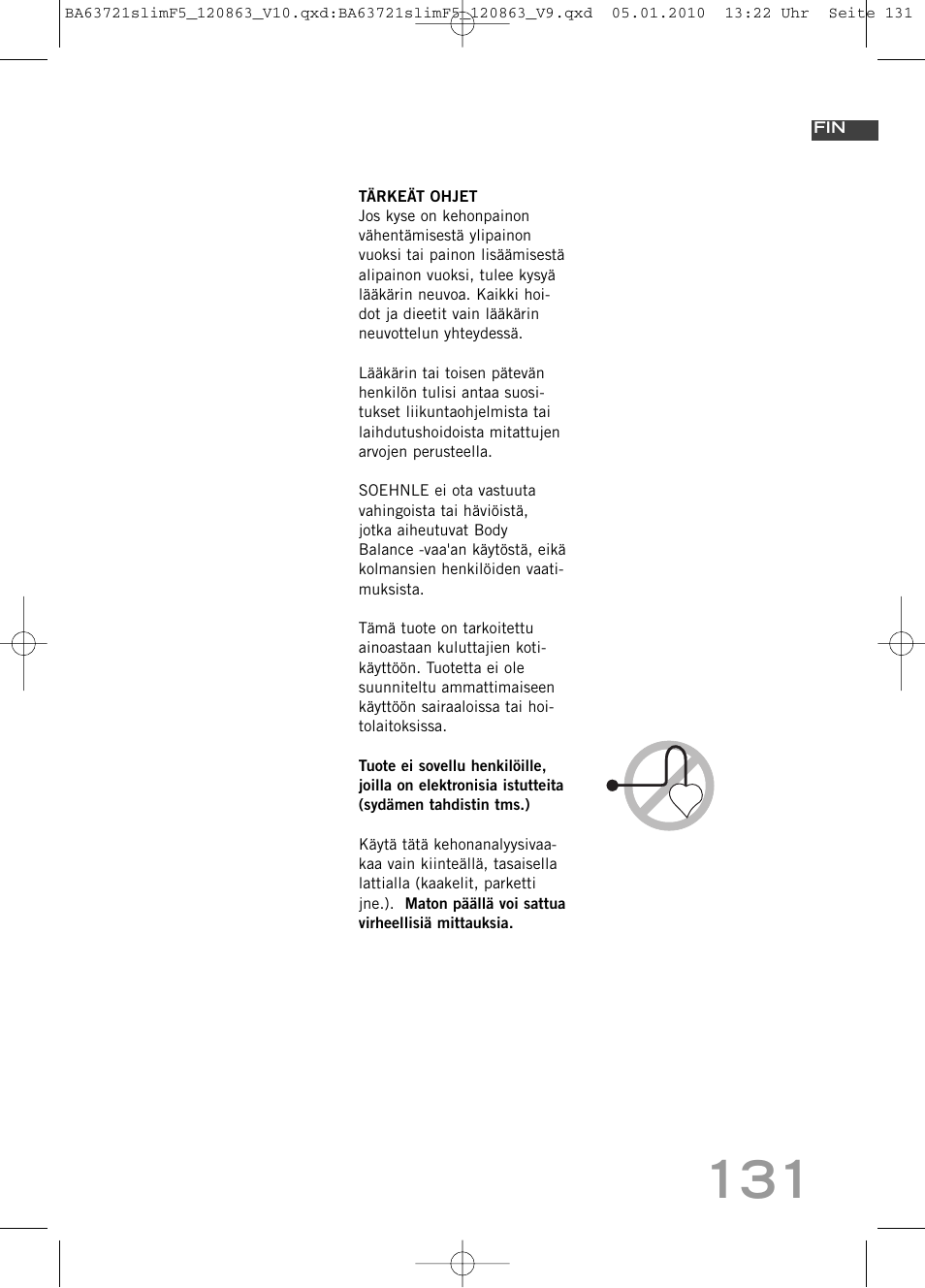 SOEHNLE Body Balance Slim F5 User Manual | Page 131 / 256