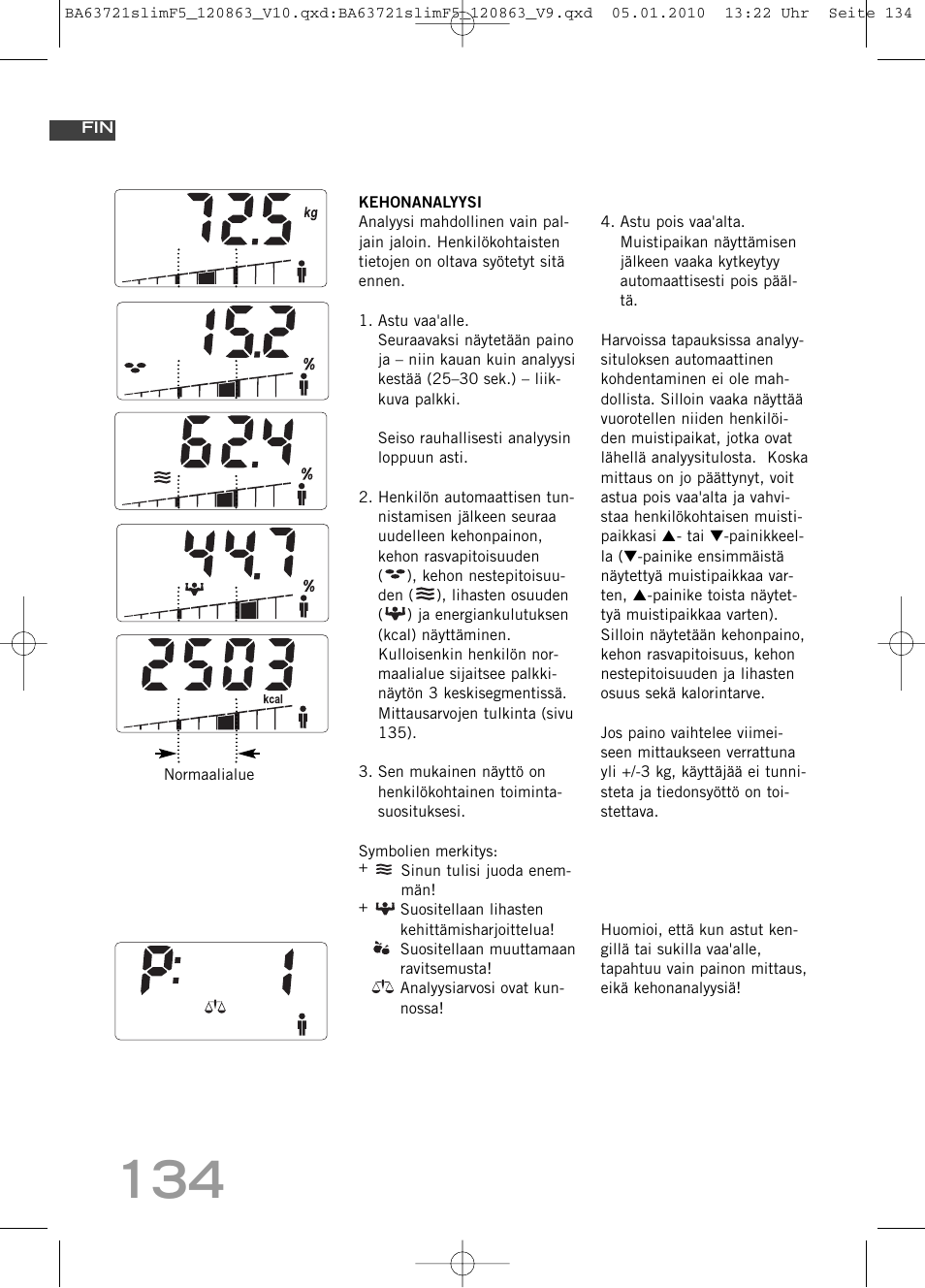 SOEHNLE Body Balance Slim F5 User Manual | Page 134 / 256