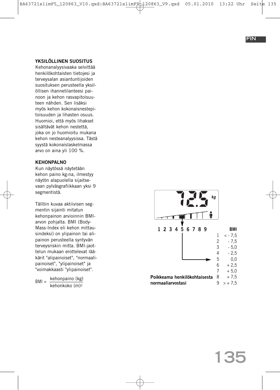SOEHNLE Body Balance Slim F5 User Manual | Page 135 / 256