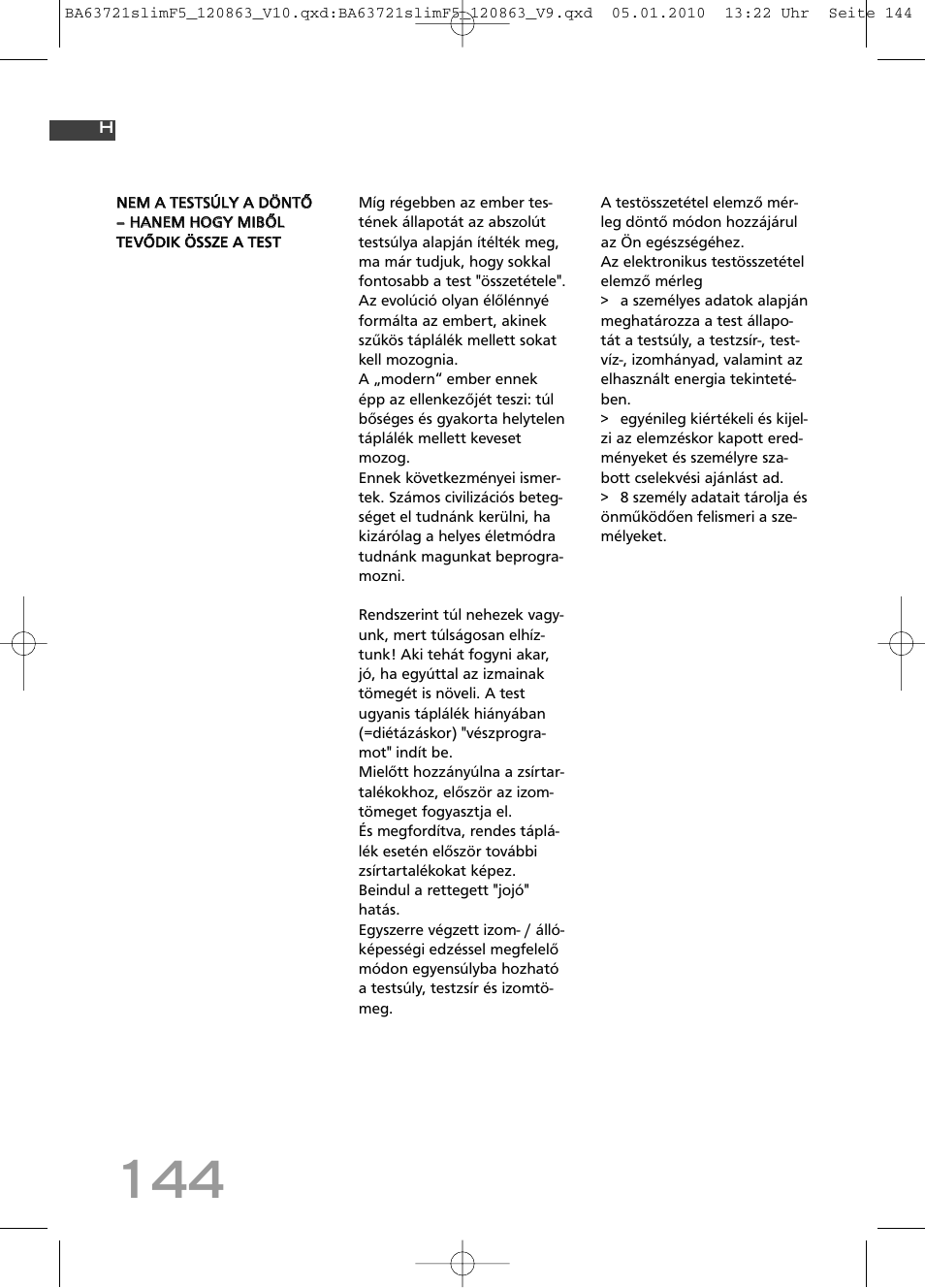 SOEHNLE Body Balance Slim F5 User Manual | Page 144 / 256