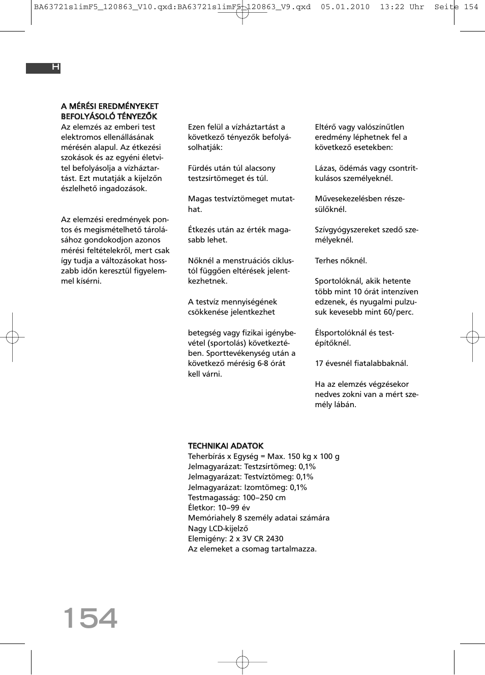 SOEHNLE Body Balance Slim F5 User Manual | Page 154 / 256