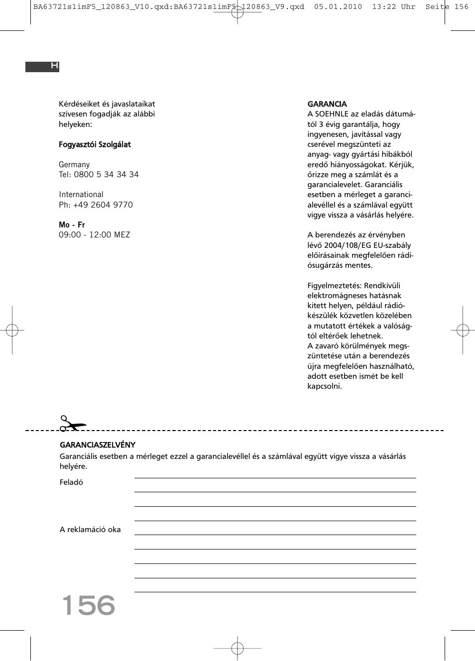SOEHNLE Body Balance Slim F5 User Manual | Page 156 / 256