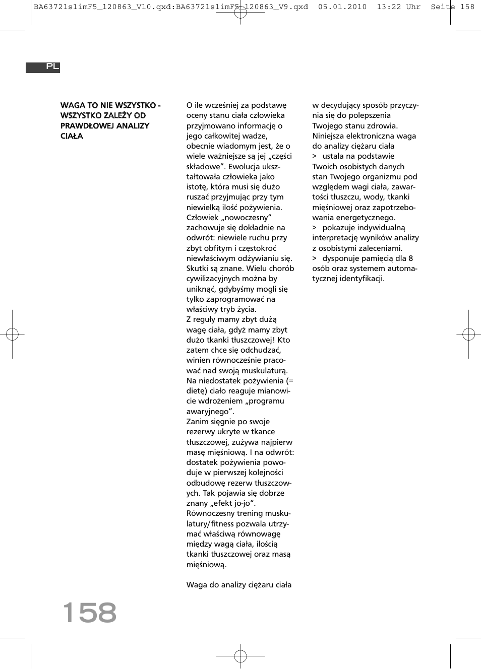 SOEHNLE Body Balance Slim F5 User Manual | Page 158 / 256