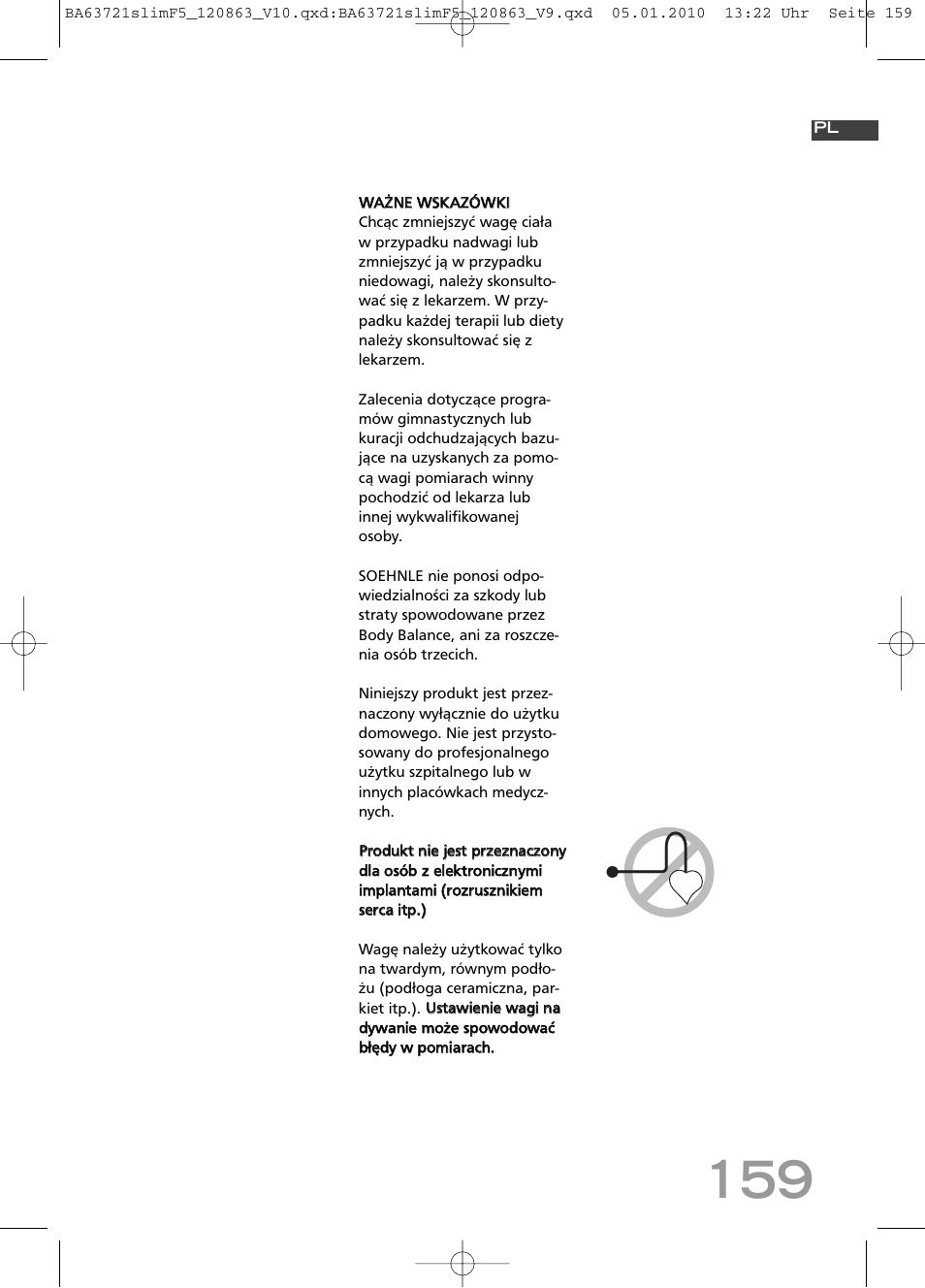 SOEHNLE Body Balance Slim F5 User Manual | Page 159 / 256