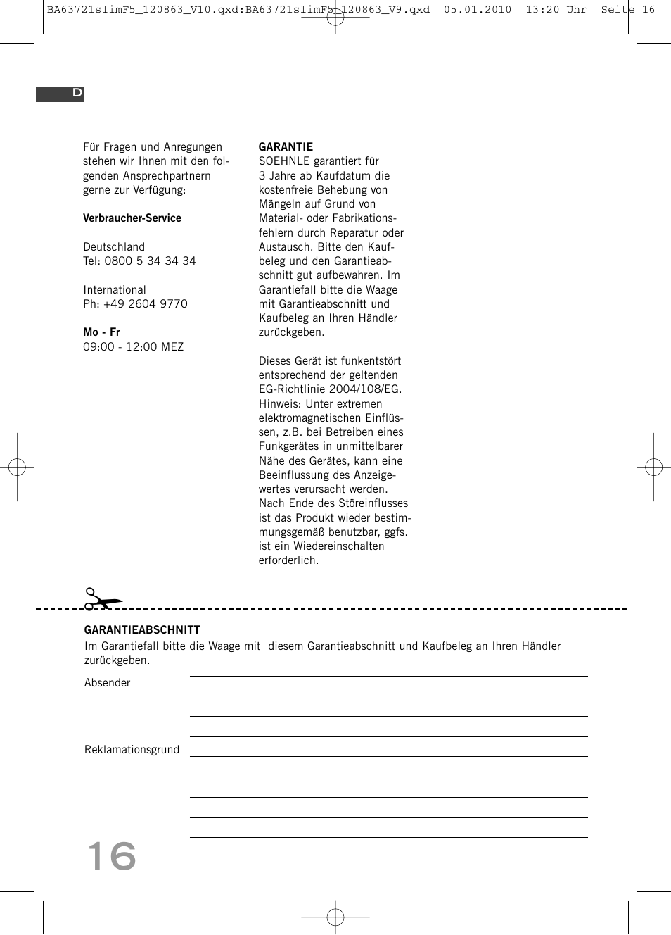 SOEHNLE Body Balance Slim F5 User Manual | Page 16 / 256