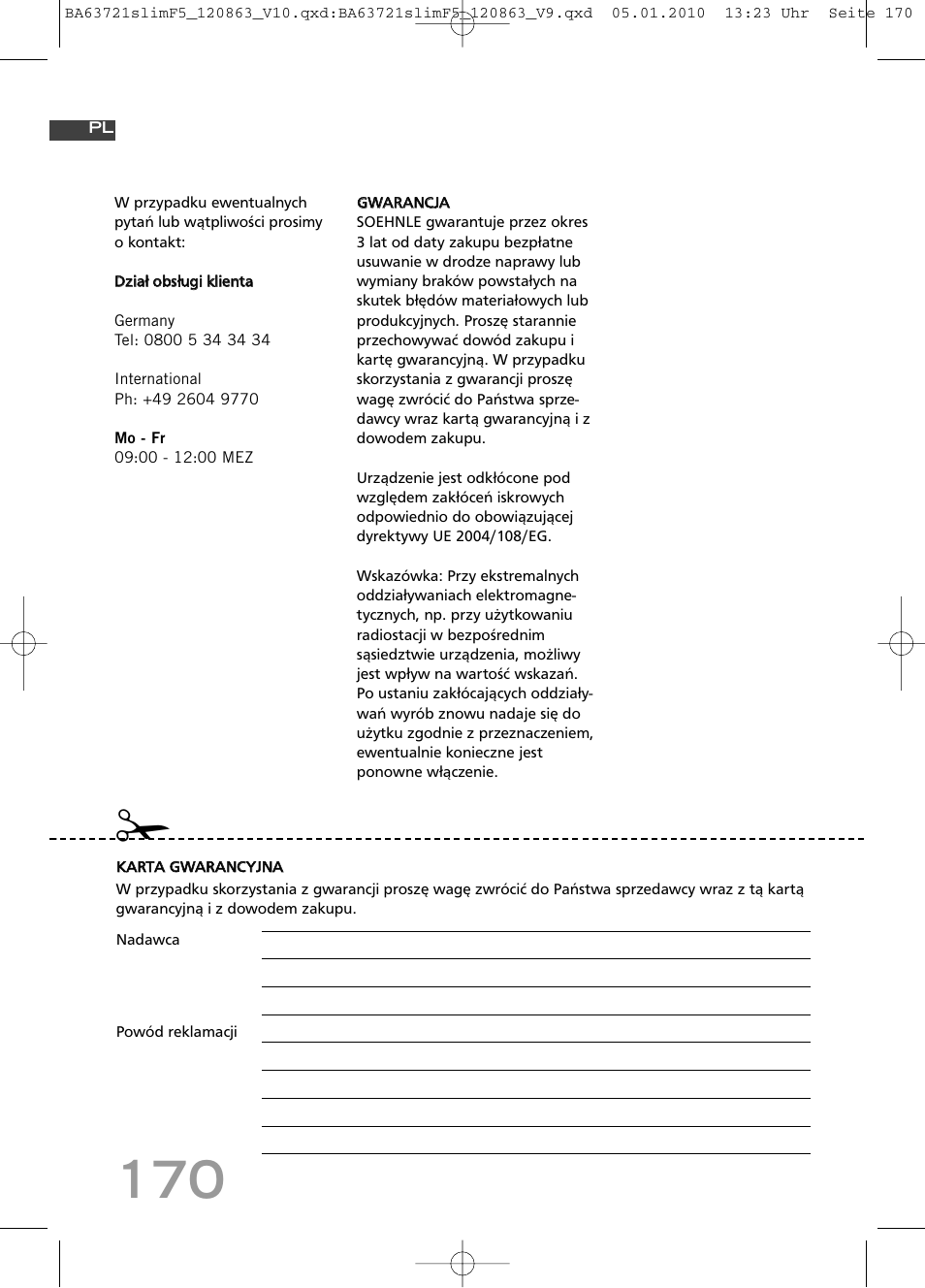 SOEHNLE Body Balance Slim F5 User Manual | Page 170 / 256