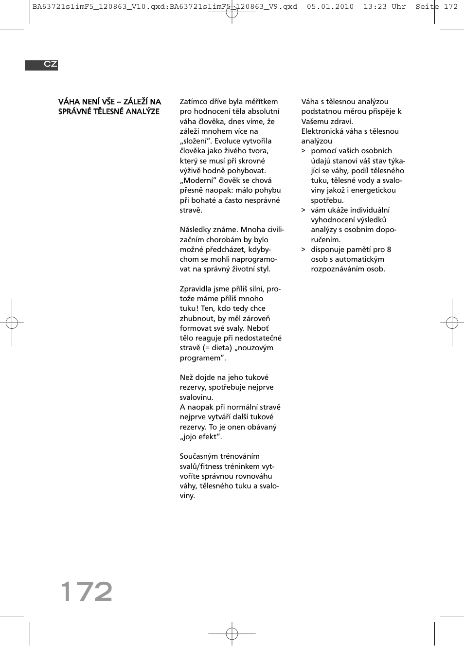 SOEHNLE Body Balance Slim F5 User Manual | Page 172 / 256