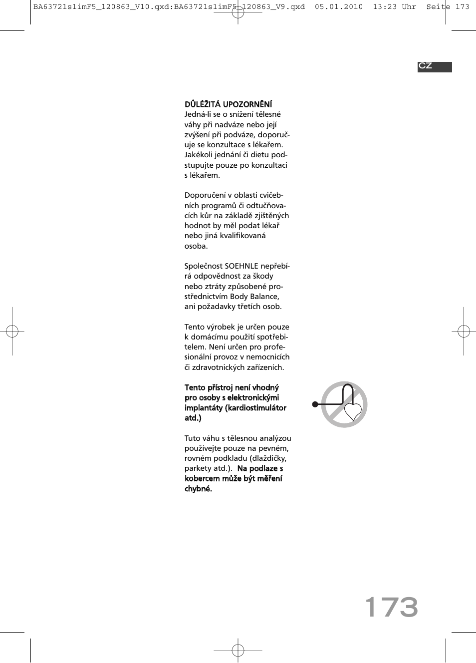 SOEHNLE Body Balance Slim F5 User Manual | Page 173 / 256