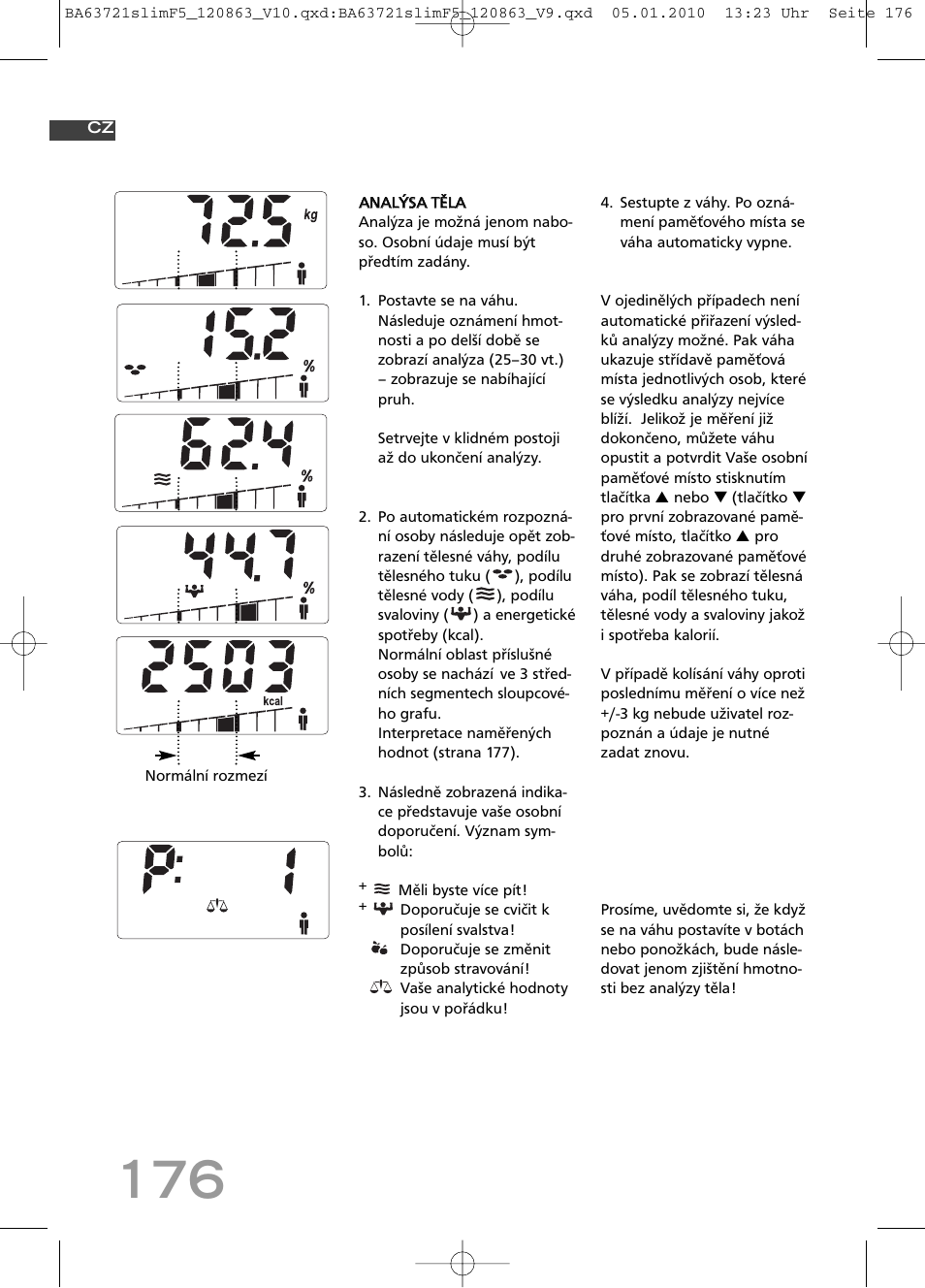 SOEHNLE Body Balance Slim F5 User Manual | Page 176 / 256