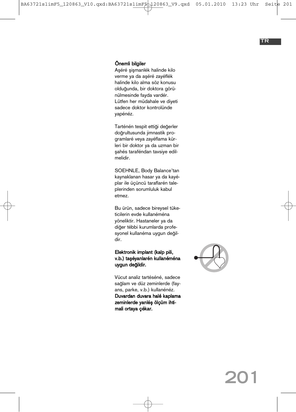 SOEHNLE Body Balance Slim F5 User Manual | Page 201 / 256