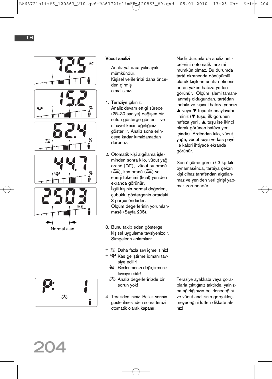 SOEHNLE Body Balance Slim F5 User Manual | Page 204 / 256