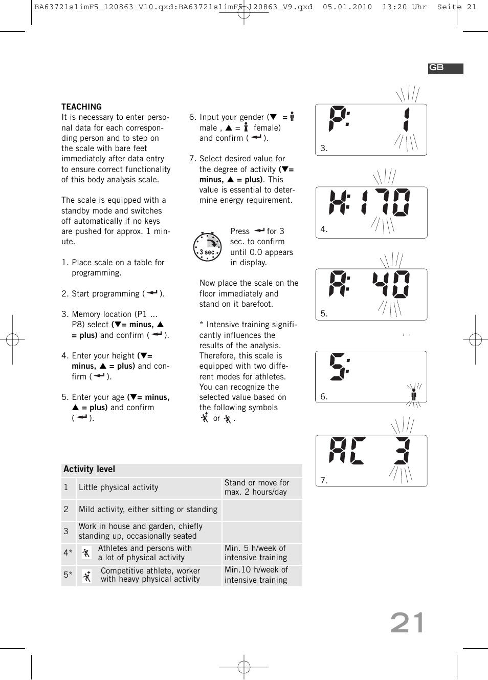 SOEHNLE Body Balance Slim F5 User Manual | Page 21 / 256