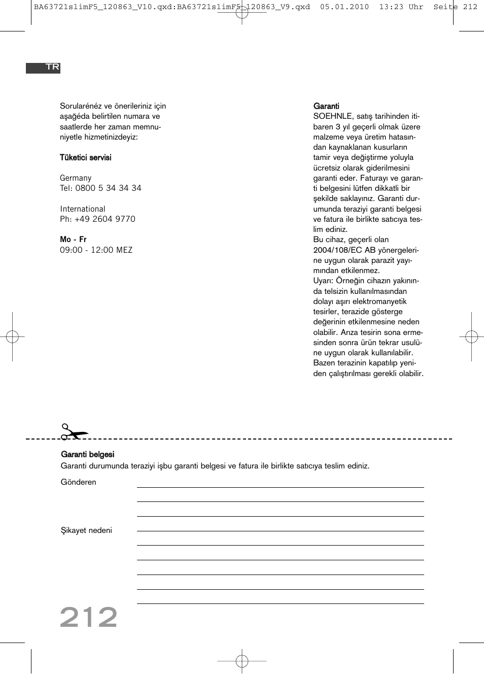 SOEHNLE Body Balance Slim F5 User Manual | Page 212 / 256
