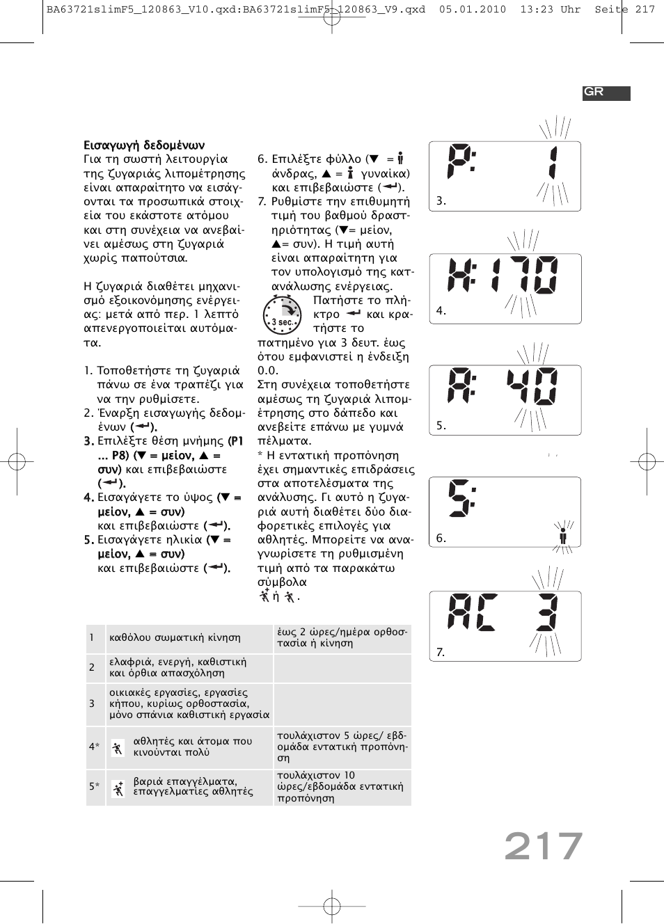 SOEHNLE Body Balance Slim F5 User Manual | Page 217 / 256