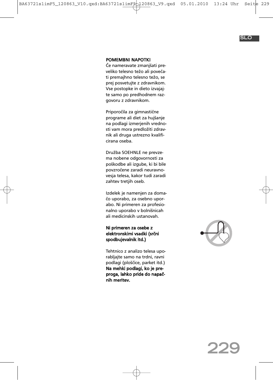 SOEHNLE Body Balance Slim F5 User Manual | Page 229 / 256