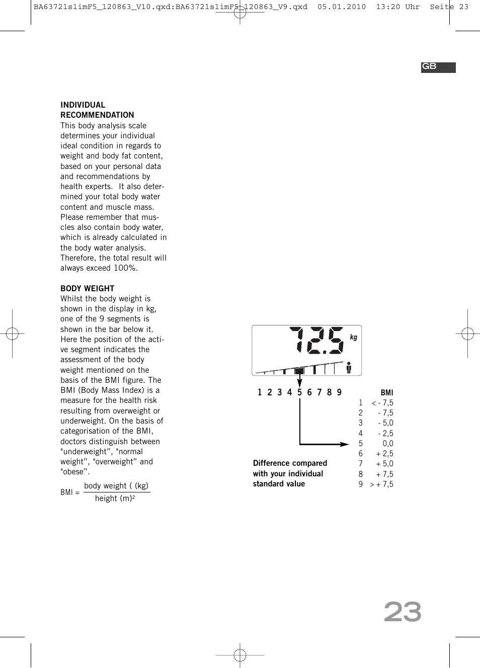 SOEHNLE Body Balance Slim F5 User Manual | Page 23 / 256