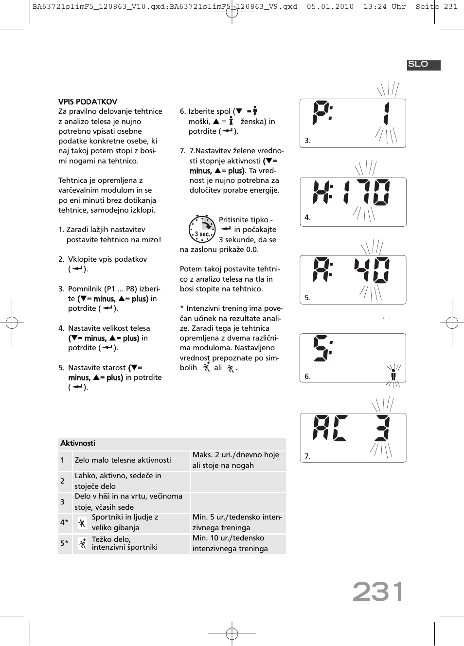 SOEHNLE Body Balance Slim F5 User Manual | Page 231 / 256
