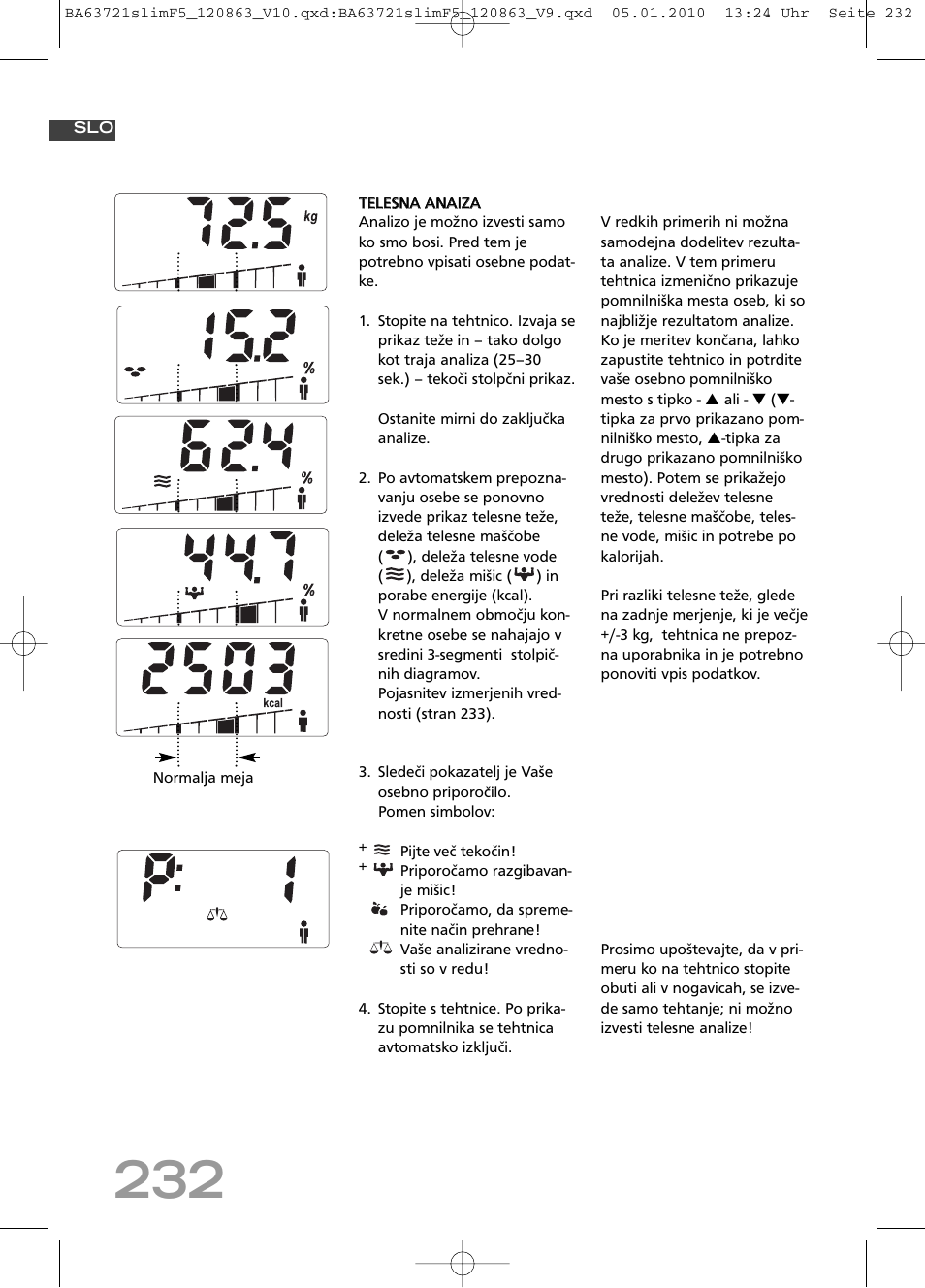 SOEHNLE Body Balance Slim F5 User Manual | Page 232 / 256