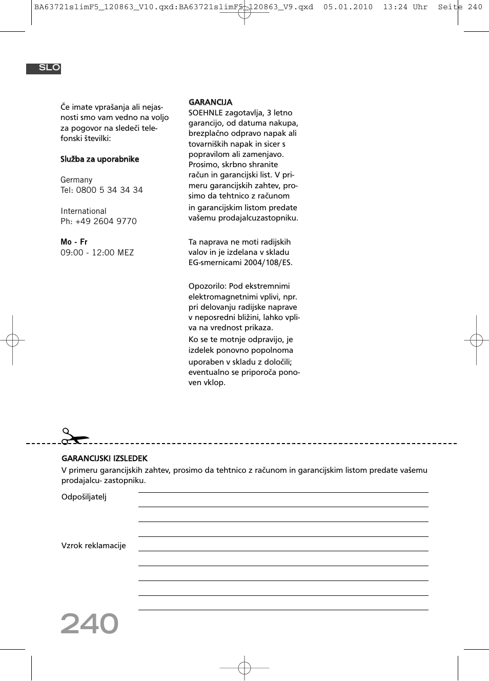 SOEHNLE Body Balance Slim F5 User Manual | Page 240 / 256