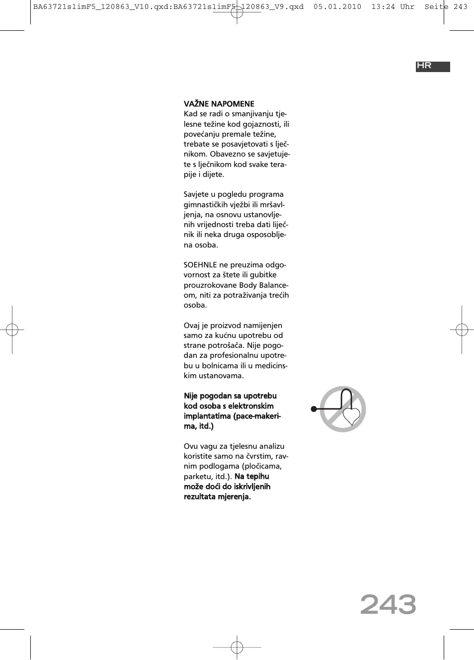 SOEHNLE Body Balance Slim F5 User Manual | Page 243 / 256