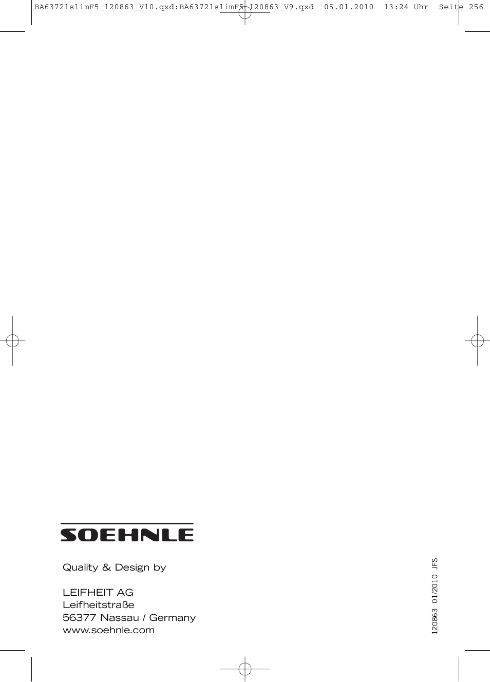 SOEHNLE Body Balance Slim F5 User Manual | Page 256 / 256