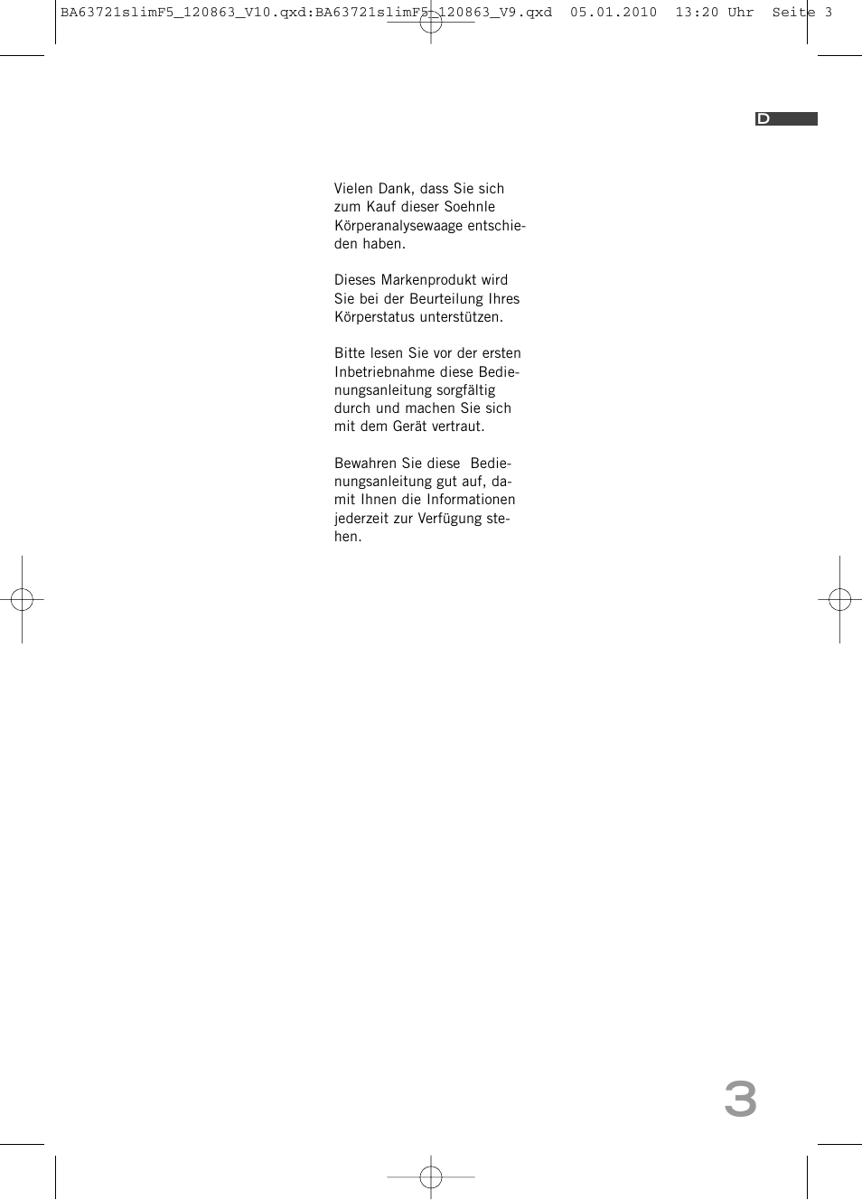 SOEHNLE Body Balance Slim F5 User Manual | Page 3 / 256
