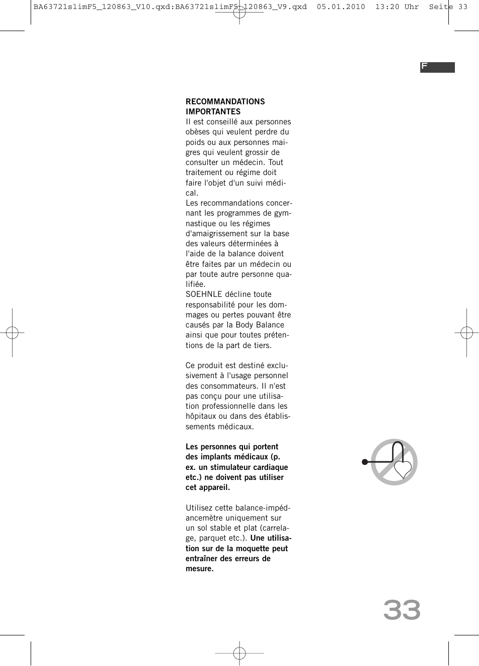 SOEHNLE Body Balance Slim F5 User Manual | Page 33 / 256
