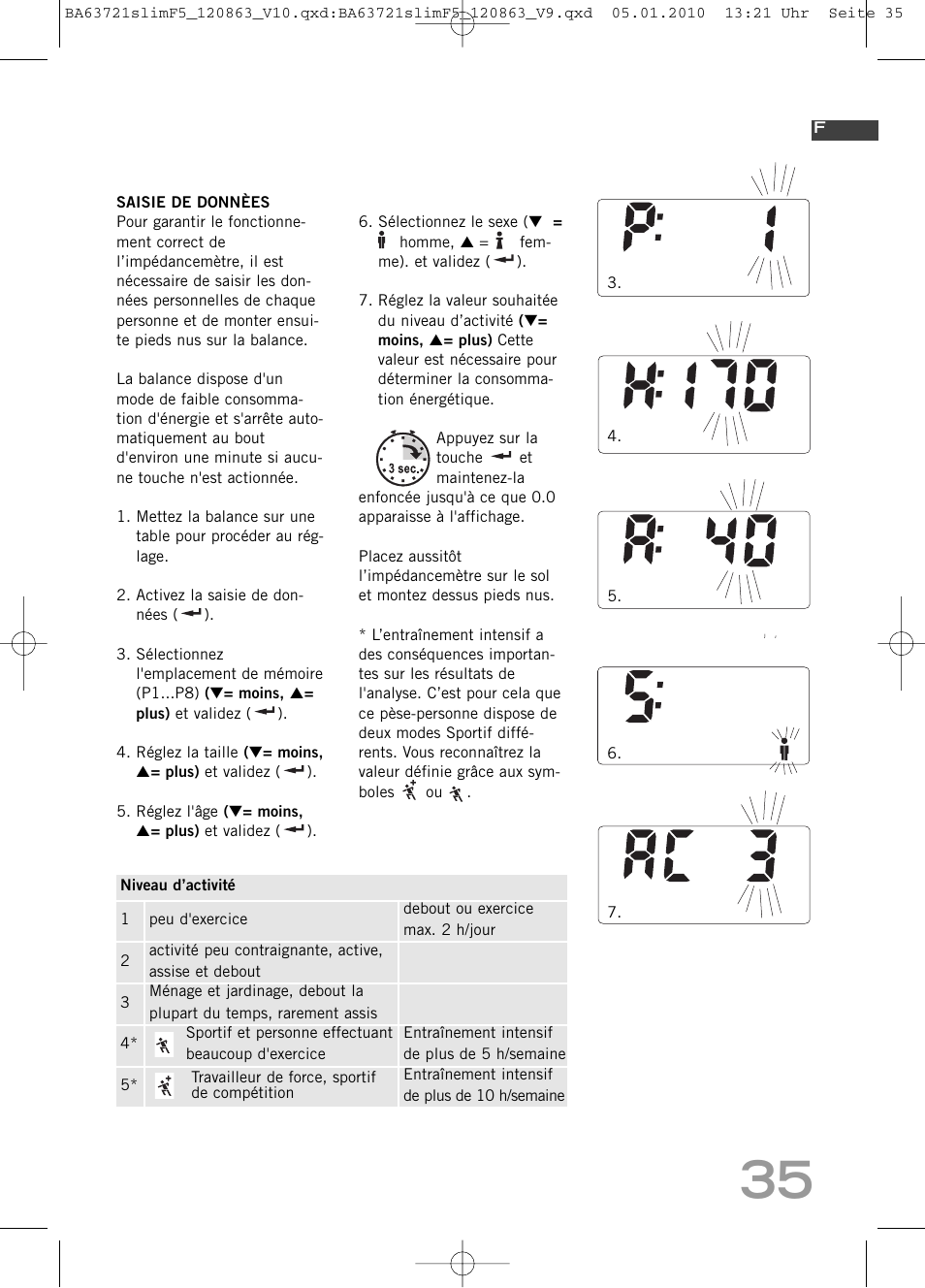 SOEHNLE Body Balance Slim F5 User Manual | Page 35 / 256