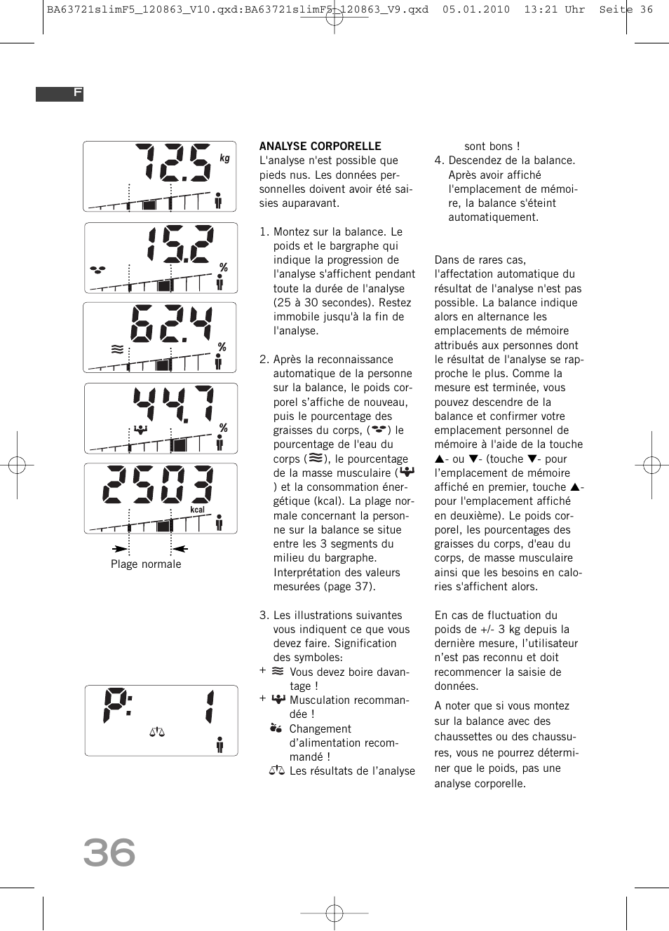 SOEHNLE Body Balance Slim F5 User Manual | Page 36 / 256
