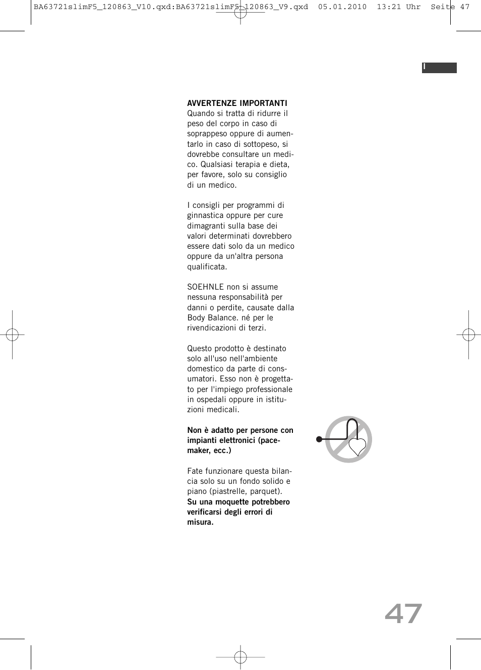 SOEHNLE Body Balance Slim F5 User Manual | Page 47 / 256