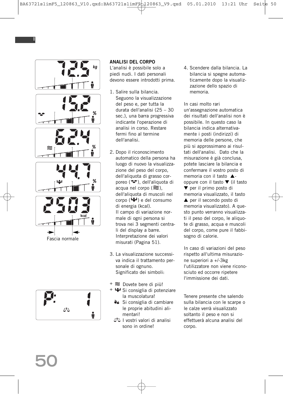 SOEHNLE Body Balance Slim F5 User Manual | Page 50 / 256