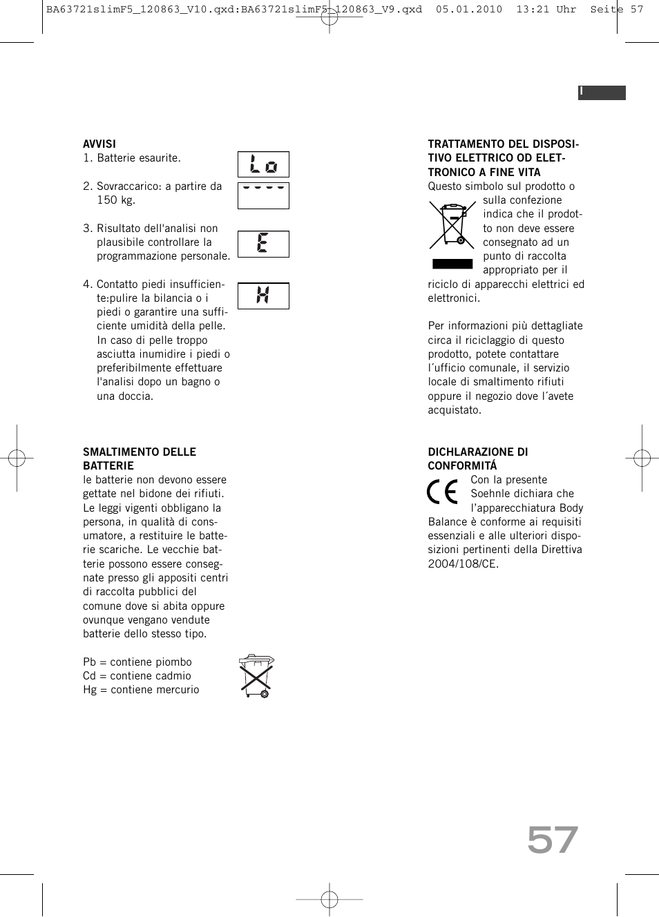 SOEHNLE Body Balance Slim F5 User Manual | Page 57 / 256