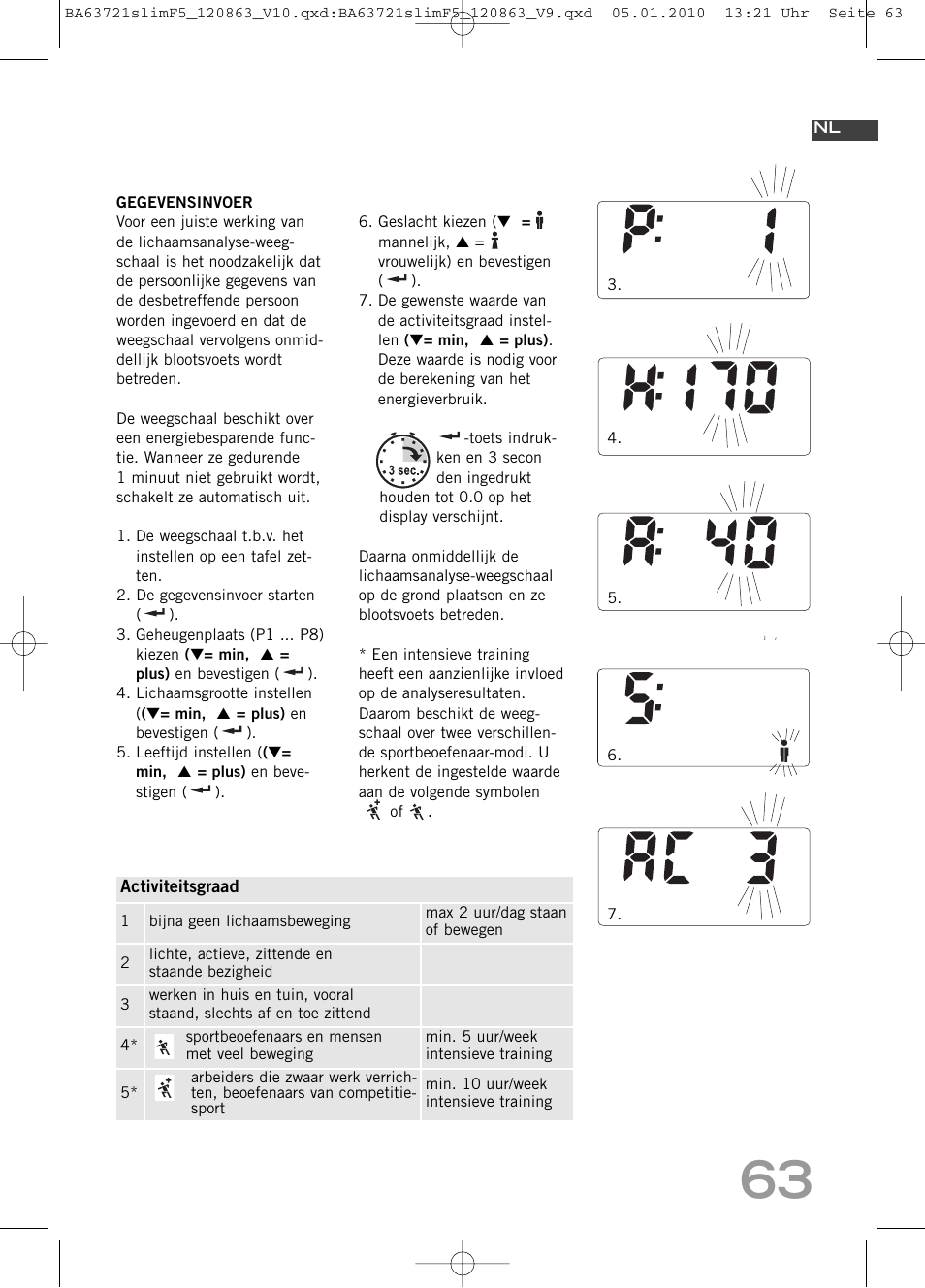 SOEHNLE Body Balance Slim F5 User Manual | Page 63 / 256