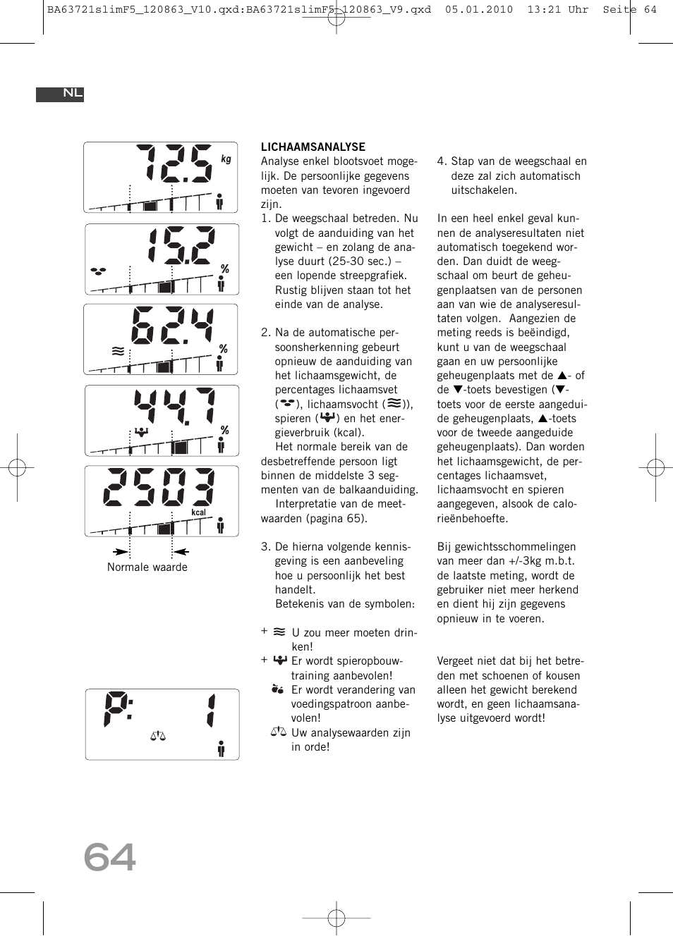 SOEHNLE Body Balance Slim F5 User Manual | Page 64 / 256