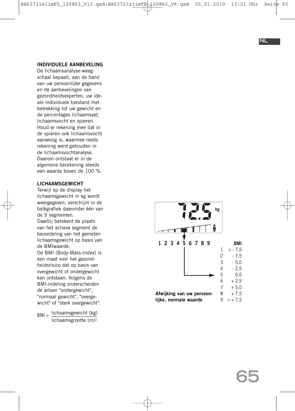 SOEHNLE Body Balance Slim F5 User Manual | Page 65 / 256