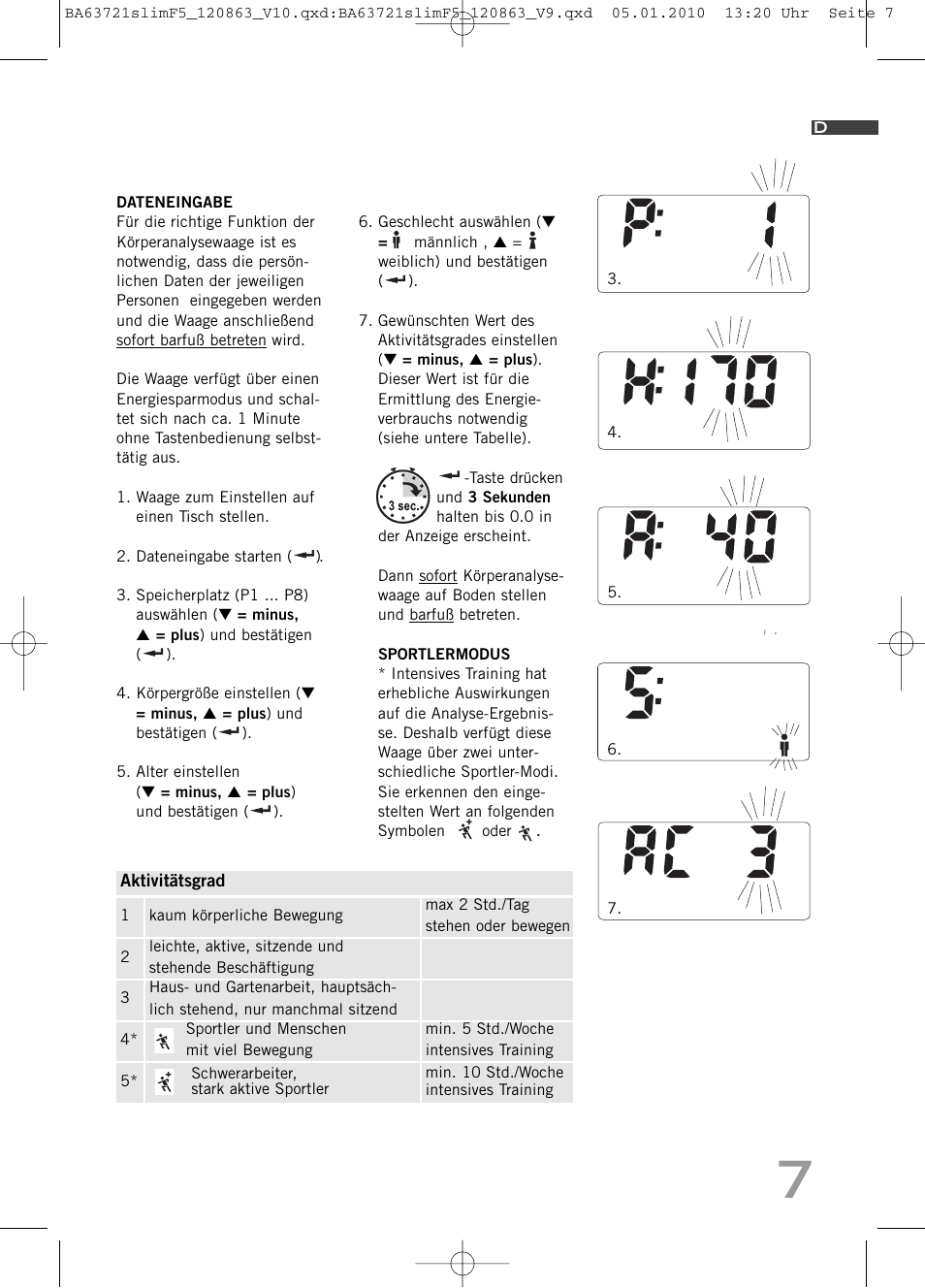 SOEHNLE Body Balance Slim F5 User Manual | Page 7 / 256
