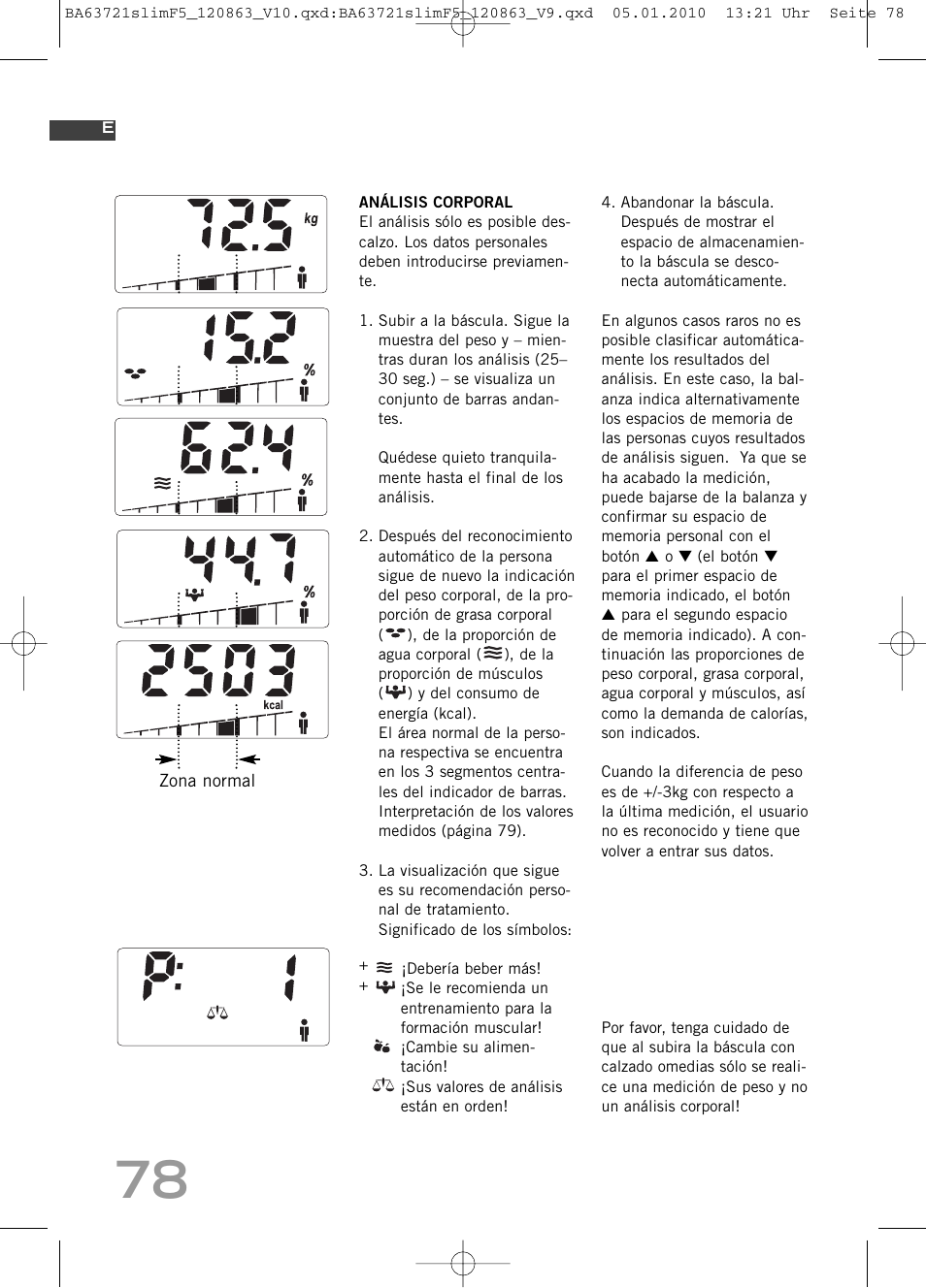 SOEHNLE Body Balance Slim F5 User Manual | Page 78 / 256
