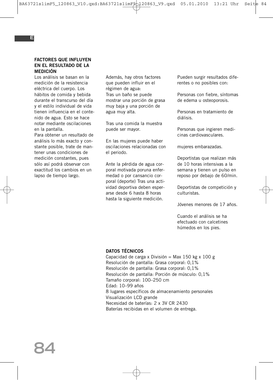 SOEHNLE Body Balance Slim F5 User Manual | Page 84 / 256