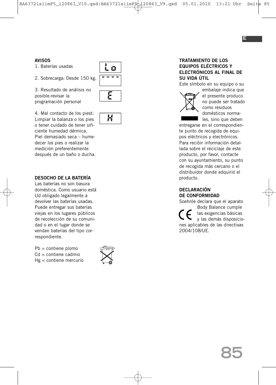 SOEHNLE Body Balance Slim F5 User Manual | Page 85 / 256