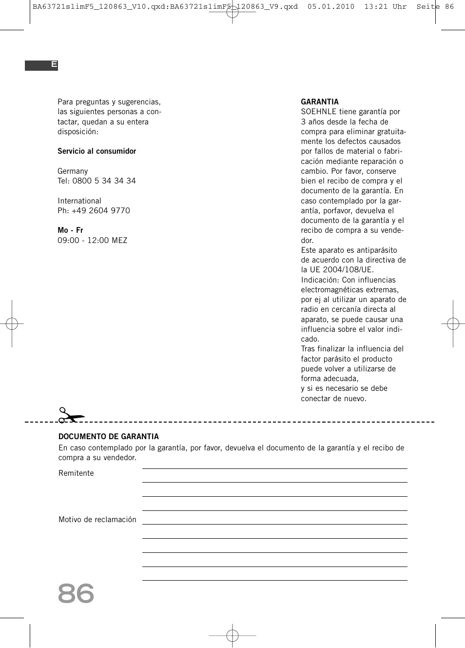 SOEHNLE Body Balance Slim F5 User Manual | Page 86 / 256