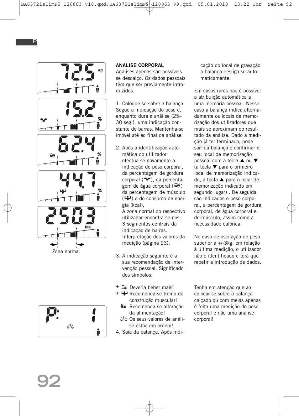 SOEHNLE Body Balance Slim F5 User Manual | Page 92 / 256