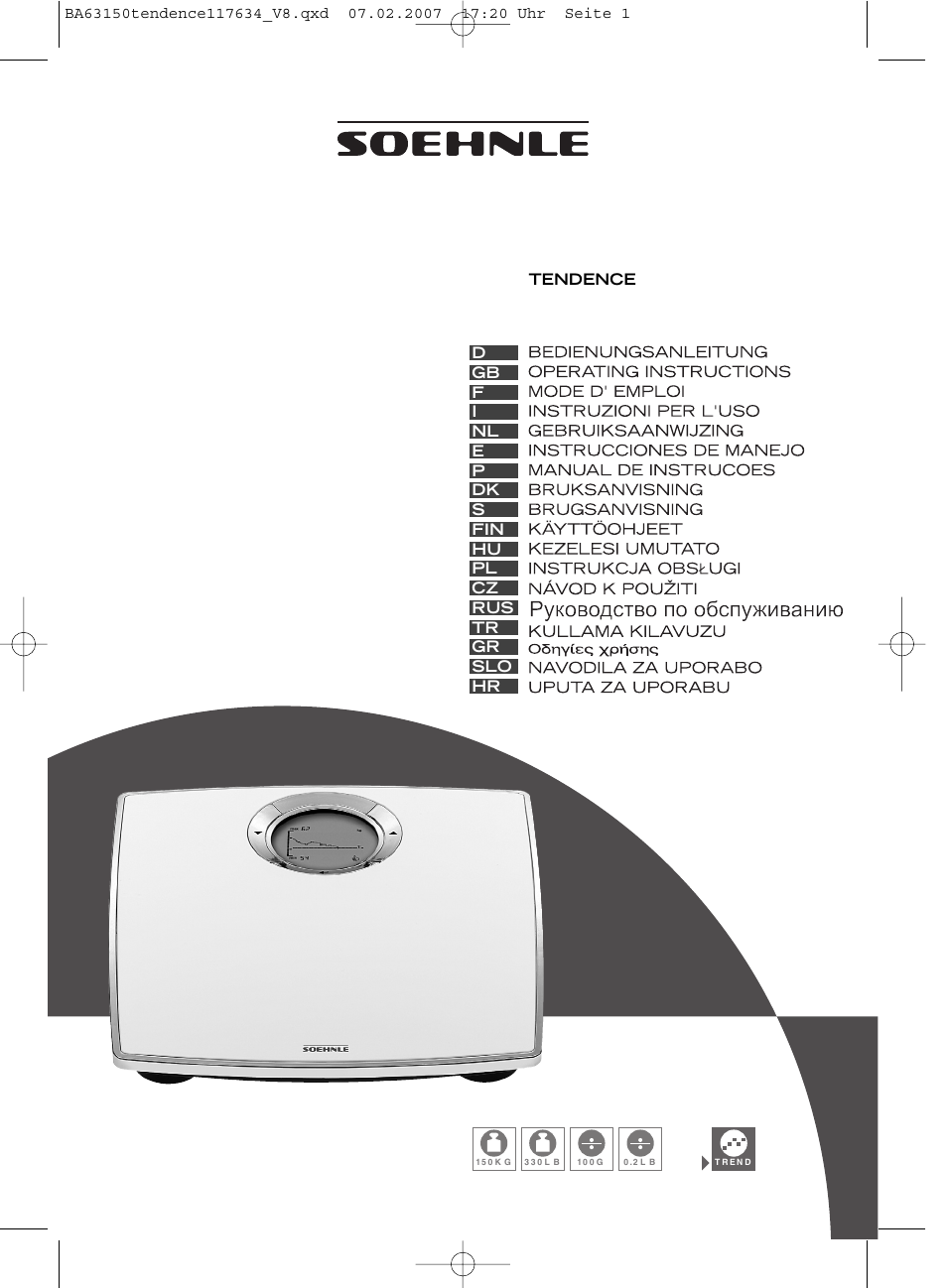 SOEHNLE Tendence User Manual | 132 pages