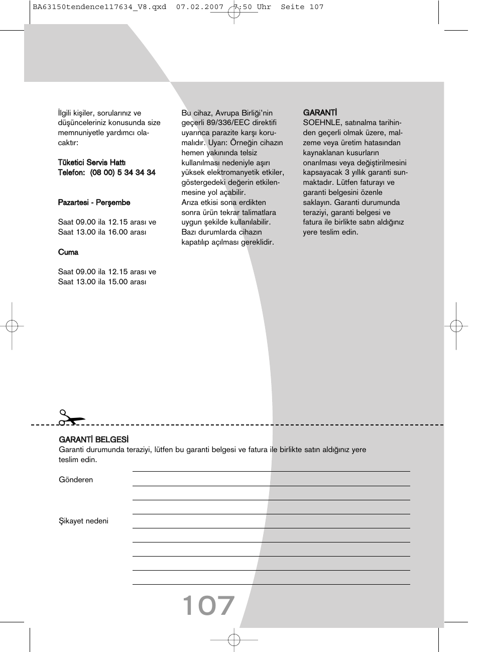 SOEHNLE Tendence User Manual | Page 107 / 132